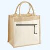 Cotton Pocket Jute Midi Tote Thumbnail