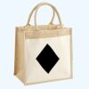 Cotton Pocket Jute Midi Tote Thumbnail