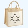Cotton Pocket Jute Midi Tote Thumbnail