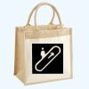 Cotton Pocket Jute Midi Tote Thumbnail
