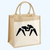Cotton Pocket Jute Midi Tote Thumbnail