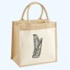 Cotton Pocket Jute Midi Tote Thumbnail