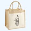 Cotton Pocket Jute Midi Tote Thumbnail