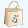 Cotton Pocket Jute Midi Tote Thumbnail