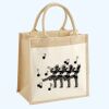 Cotton Pocket Jute Midi Tote Thumbnail