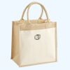Cotton Pocket Jute Midi Tote Thumbnail