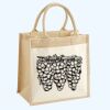 Cotton Pocket Jute Midi Tote Thumbnail