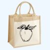 Cotton Pocket Jute Midi Tote Thumbnail