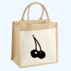 Cotton Pocket Jute Midi Tote Thumbnail