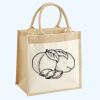 Cotton Pocket Jute Midi Tote Thumbnail