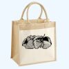Cotton Pocket Jute Midi Tote Thumbnail