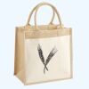 Cotton Pocket Jute Midi Tote Thumbnail