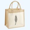 Cotton Pocket Jute Midi Tote Thumbnail