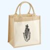 Cotton Pocket Jute Midi Tote Thumbnail