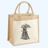 Cotton Pocket Jute Midi Tote Thumbnail