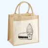 Cotton Pocket Jute Midi Tote Thumbnail