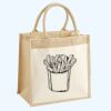 Cotton Pocket Jute Midi Tote Thumbnail