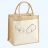 Cotton Pocket Jute Midi Tote Thumbnail