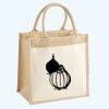 Cotton Pocket Jute Midi Tote Thumbnail