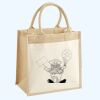 Cotton Pocket Jute Midi Tote Thumbnail