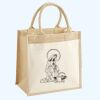 Cotton Pocket Jute Midi Tote Thumbnail