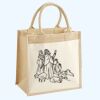 Cotton Pocket Jute Midi Tote Thumbnail