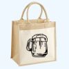 Cotton Pocket Jute Midi Tote Thumbnail