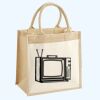 Cotton Pocket Jute Midi Tote Thumbnail