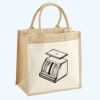 Cotton Pocket Jute Midi Tote Thumbnail