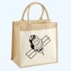 Cotton Pocket Jute Midi Tote Thumbnail