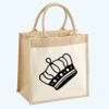 Cotton Pocket Jute Midi Tote Thumbnail