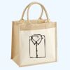 Cotton Pocket Jute Midi Tote Thumbnail