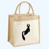 Cotton Pocket Jute Midi Tote Thumbnail