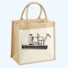 Cotton Pocket Jute Midi Tote Thumbnail