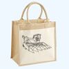 Cotton Pocket Jute Midi Tote Thumbnail