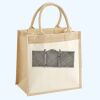 Cotton Pocket Jute Midi Tote Thumbnail