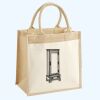 Cotton Pocket Jute Midi Tote Thumbnail