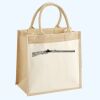Cotton Pocket Jute Midi Tote Thumbnail