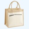 Cotton Pocket Jute Midi Tote Thumbnail