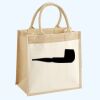 Cotton Pocket Jute Midi Tote Thumbnail