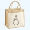 Cotton Pocket Jute Midi Tote Thumbnail