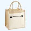 Cotton Pocket Jute Midi Tote Thumbnail