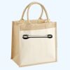 Cotton Pocket Jute Midi Tote Thumbnail