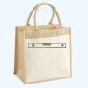 Cotton Pocket Jute Midi Tote Thumbnail