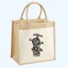 Cotton Pocket Jute Midi Tote Thumbnail