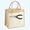 Cotton Pocket Jute Midi Tote Thumbnail