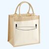 Cotton Pocket Jute Midi Tote Thumbnail