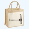 Cotton Pocket Jute Midi Tote Thumbnail
