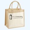 Cotton Pocket Jute Midi Tote Thumbnail