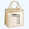 Cotton Pocket Jute Midi Tote Thumbnail